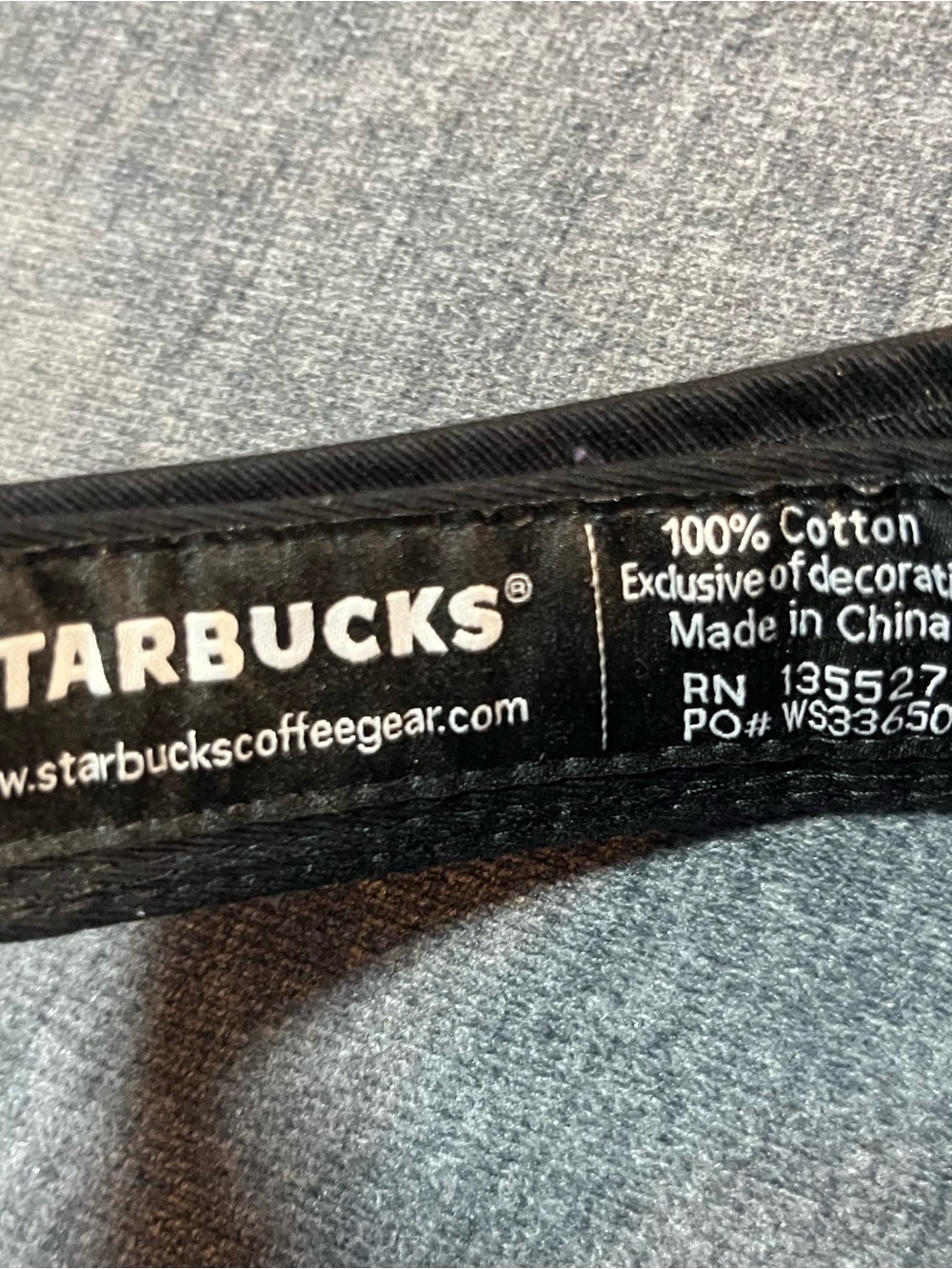 Starbucks Employee Barista Black Visor - Unisex - Adjustable Strap Back Hat - Picture 4 of 4